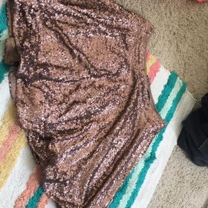 Gold sequin skirt